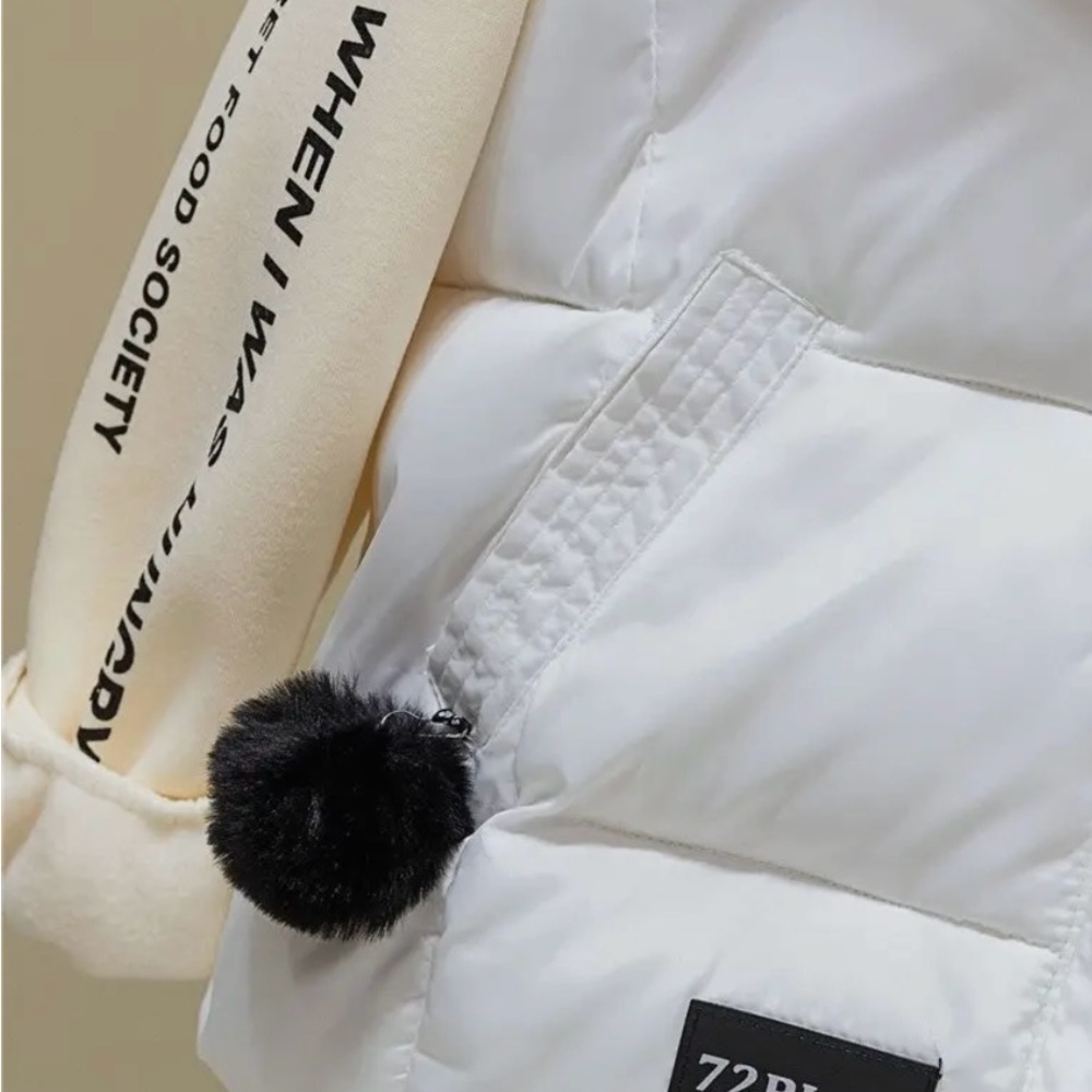 White Puffer Jacket - Picture 2 of 3